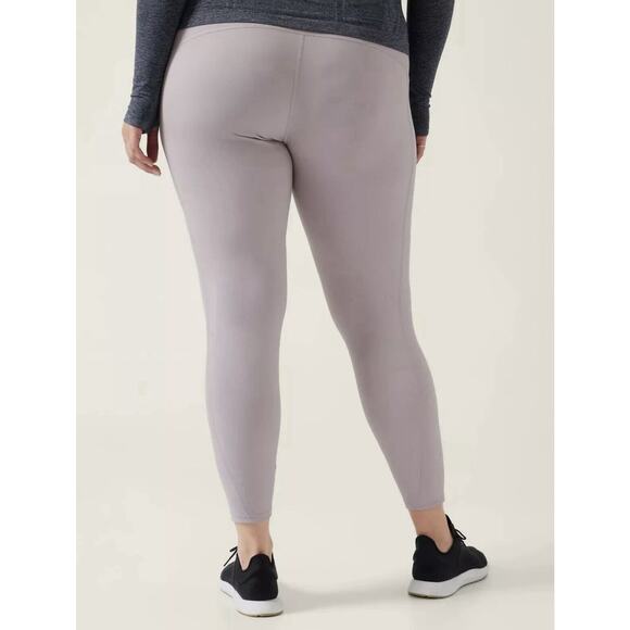 Athleta Pants Womens 2X Rainier Tight Tinsel Purple NWT Hiking Pockets MSRP $109 - Picture 2 of 3